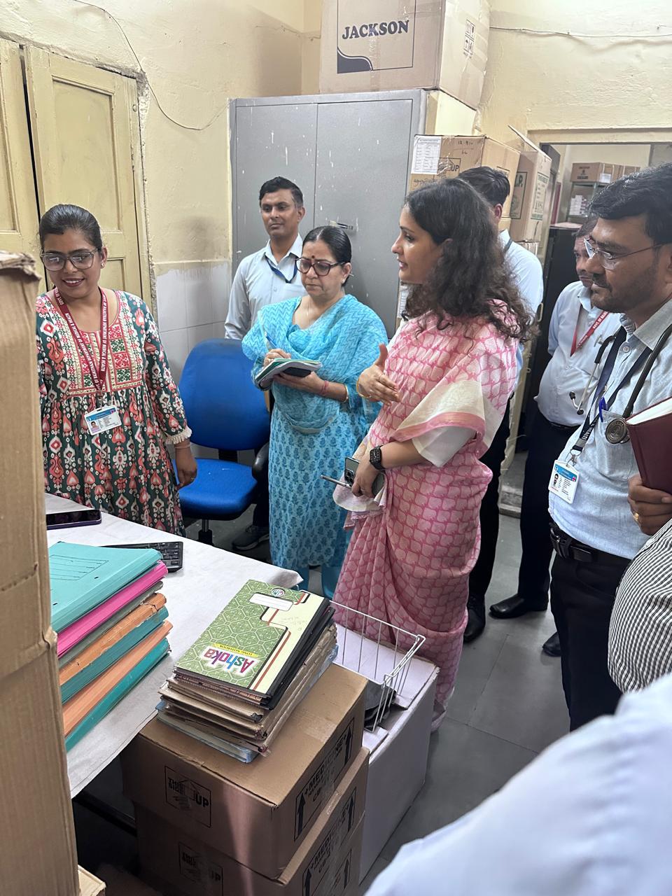 Inspection at satellite hospital sanganer by Neha Giri,MD,RMSCL 24.06.2024